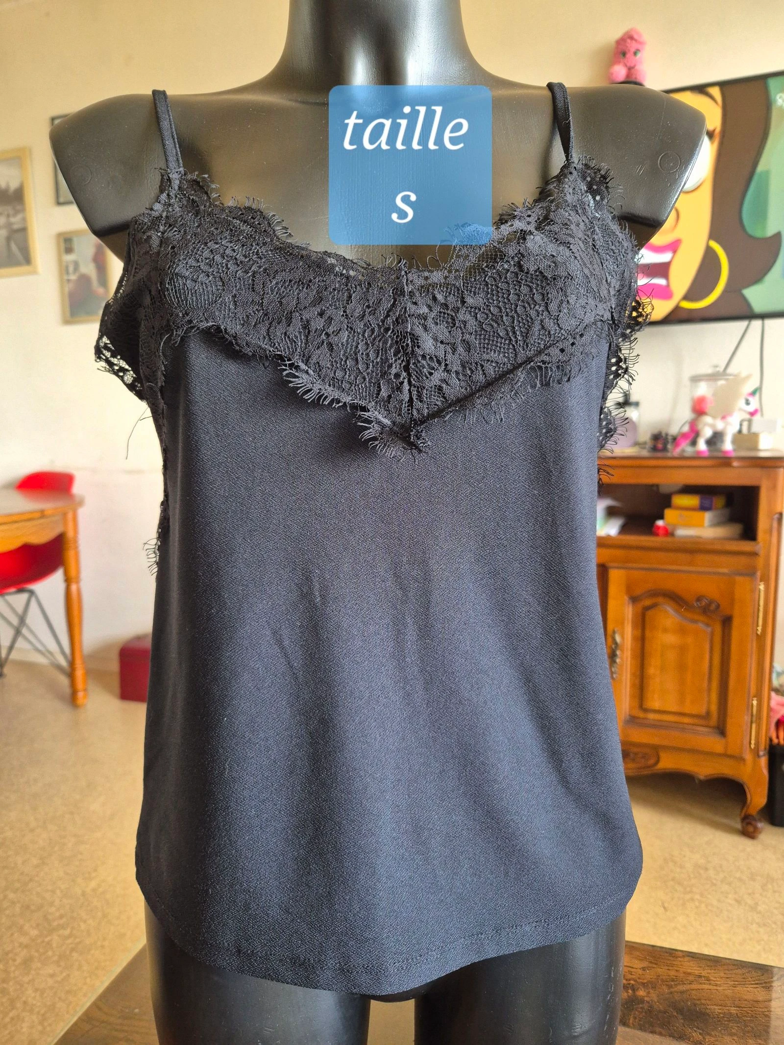 Top à bretelle noir taille s - jennyfer